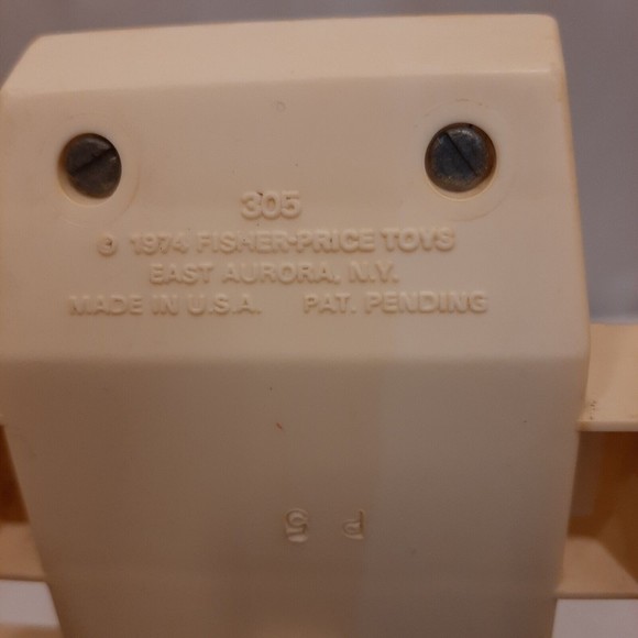 Vintage 1974 Fisher Price Toy Rescue Helicopter Set #305 Broken Rotors READ - Picture 8 of 16